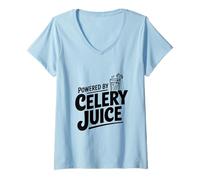 Mujer Desarrollado por el Entusiasta del Jugo de apio Funny Health Camiseta Cuello V