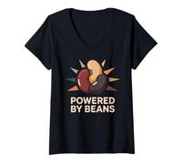Mujer Desarrollado por Frijoles Plant Foods Bean Lover Foodie Humor Camiseta Cuello V