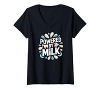 Mujer Desarrollado por Humor Amante de la Vaca lechera Camiseta Cuello V