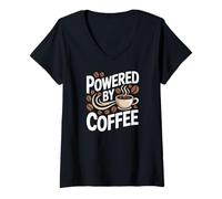 Mujer Desarrollado por los Amantes de los Granos de café Cultura del café Camiseta Cuello V