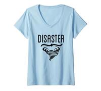 Mujer Desastre Natural Camiseta Cuello V