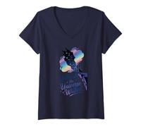 Mujer Desata el universo dentro de la aventura cósmica Camiseta Cuello V