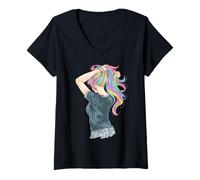 Mujer Desearía ser tan delgada como mi paciencia, broma, gracioso, sarcástico Camiseta Cuello V