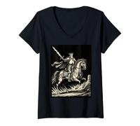 Mujer Desfile del Rey Demonio Camiseta Cuello V