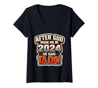 Mujer Después de Que Dios me creó en 2024, Fiesta de cumpleaños para Hombres de He Said Tada Camiseta Cuello V