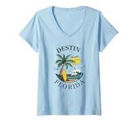 Mujer Destin Florida Souvenir para Hombres, Mujeres, niñas, niños, jóvenes Camiseta Cuello V