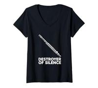 Mujer Destroyer of Silence Camiseta Cuello V