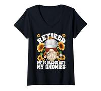 Mujer Detective Retirement GNOME Crime Scene Investigator Retired Camiseta Cuello V