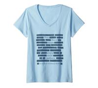 Mujer Detenga el Mes de prevención del abuso Infantil Cada niño Redact Camiseta Cuello V