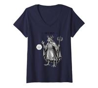 Mujer Deumus el ceño Fruncido Debajo de una Corona Camiseta Cuello V
