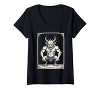 Mujer Deumus Una Criatura con Actitud Medieval Camiseta Cuello V
