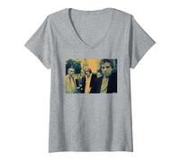 Mujer Deus Banda Belga de Rock Peor Escenario Andy Willsher Camiseta Cuello V