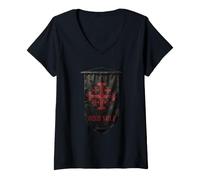 Mujer Deus Vult Camiseta Caballeros Templarios Cruzados Cruzada Camiseta Cuello V