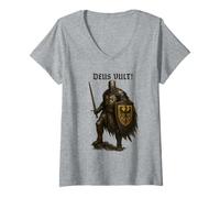 Mujer Deus Vult - Sacro Imperio Romano Germánico Camiseta Cuello V
