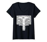Mujer Devoción a la Preciosísima Sangre de Jesucristo Católico Camiseta Cuello V
