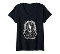 Mujer Devoción A La Virgen De Guadalupe Camiseta Cuello V