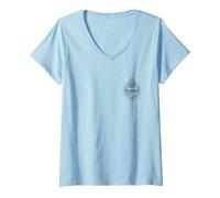 Mujer Devoción al Sagrado Corazón de Jesús Símbolo Católico Camiseta Cuello V