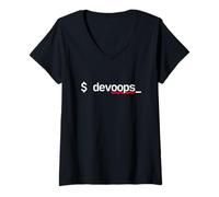 Mujer Devoops Funny SRE Devops Engineer Camiseta Cuello V