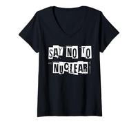 Mujer Di no a la energía Nuclear Camiseta Cuello V