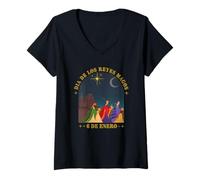 Mujer Dia De Los Reyes Magos 6 De Enero Epiphany Camiseta Cuello V