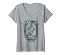 Mujer Día de San Patricio Irish Wolfhound Old Breed Heritage Dog Camiseta Cuello V