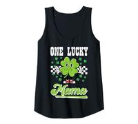 Mujer Día de San Patricio Uno Lucky Mama Clover Saint Pattys Mamá Mujeres Camiseta sin Mangas