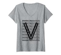 Mujer Día de Valetine No.2 Camiseta Cuello V