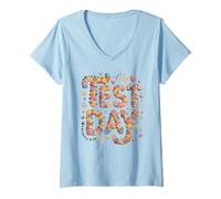 Mujer Día del Examen de Humor: Todo está Bien, Stem History Vibes Camiseta Cuello V