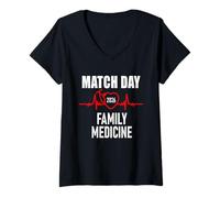 Mujer Día del Partido 2026 Residencia Médico de Medicina Familiar Camiseta Cuello V