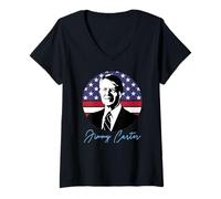 Mujer Día del Presidente Jimmy Carter 39 Presidente 1977-1981 Camiseta Cuello V