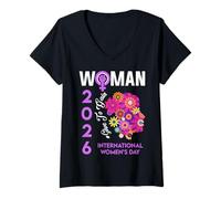 Mujer Día Internacional de la Mujer 2026 8 de Marzo Empoderando a Las Mujeres Camiseta Cuello V