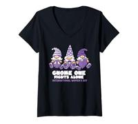 Mujer Día Internacional de la Mujer Gnome One Fights Alone Wear Camiseta Cuello V