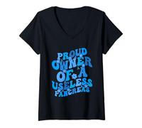 Mujer Diabetes Diciendo Hombres Mujeres Conciencia sobre la Diabetes Diabético Camiseta Cuello V