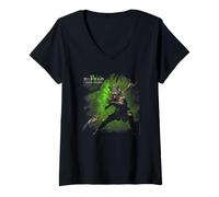 Mujer Diablo IV Vessel of Hatred Spiritborn Jaguar Fade Poster Camiseta Cuello V