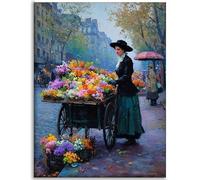 Mujer Diamond Painting Flor Diamond Painting adultos 80x100cm ,Pintar Por Numeros Adultos Manualidades ,Bordado Kit Completo Cuadro Diamantes ,Dibujos Con Diamantes Art ,Decoracin del Hogar C-Q535