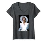 Mujer Diana Princesa De Gales En Mansion House 1991 Familia Real Camiseta Cuello V