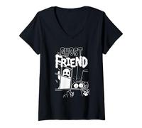 Mujer Diary of a Wimpy Kid Ghost Friend Camiseta Cuello V