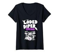 Mujer Diary of a Wimpy Kid Loded Diper Band World Tour Funny Camiseta Cuello V