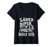 Mujer Diary of a Wimpy Kid Loded Diper World Tour Faded Camiseta Cuello V