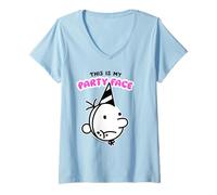 Mujer Diary of a Wimpy Kid Party Face Camiseta Cuello V