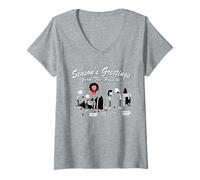 Mujer Diary of a Wimpy Kid Season's Greetings from The Heffleys Camiseta Cuello V