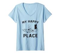 Mujer Diary of a Wimpy Kid The Last Straw My Happy Place Camiseta Cuello V