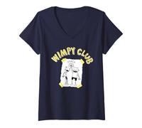 Mujer Diary of a Wimpy Kid Wimpy Club High Five Sketch Funny Camiseta Cuello V