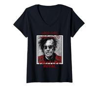 Mujer Días Duros, Noches duras, Fiestas, Vida Real, Genial, Abuelo Camiseta Cuello V, Negro, S