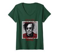 Mujer Días Duros, Noches duras, Fiestas, Vida Real, Genial, Abuelo Camiseta Cuello V, Verde Bosque, XL
