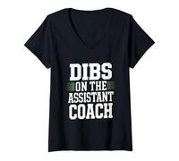 Mujer Dibs En El Asistente Entrenador Esposa Novia Socio Camiseta Cuello V