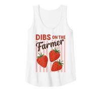 Mujer Dibs on the Farmer Fresa Cute Farm Market Estética Camiseta sin Mangas