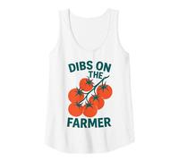 Mujer Dibs on the Farmer Tomate Farm Garden Lovers Camiseta sin Mangas