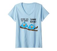 Mujer ¡DICE QUé CON EL SOM! - SOLE CACHA! X Pájaros Pájaro Amor Diversión Camiseta Cuello V