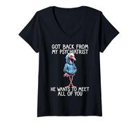 Mujer Dicho De Flamenco Psiquiatra Regresé De Mi Camiseta Cuello V